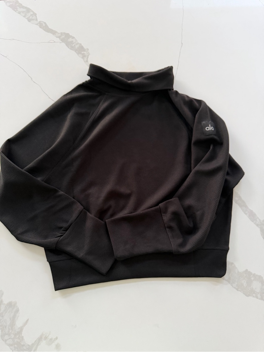 Alo Yoga Hazy Mock Neck Pullover Sweatshirt Women XS/S
